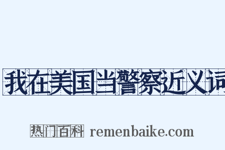 我在美国当警察近义词是什么意思的图片